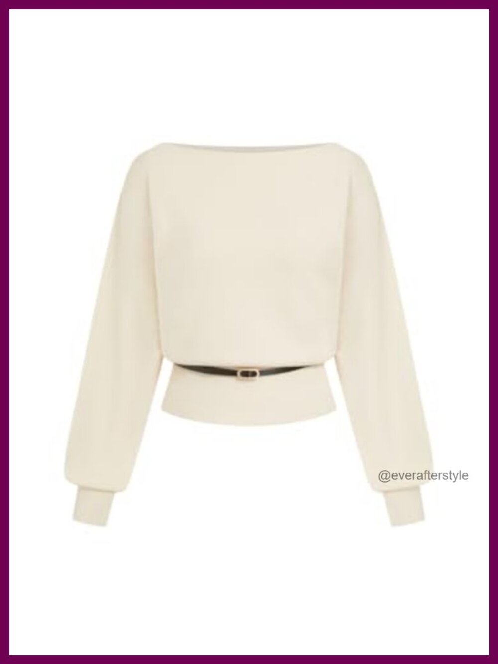 Cropped Knit Sweater Boat Neck Belted Pullover Women Soft Jersey Warm